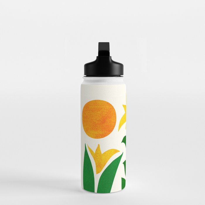 Mid Century Emerald Garden Botanical Water Bottle Gallery Image 3