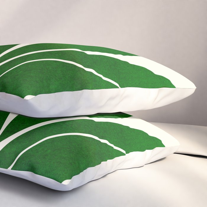Mid Century Emerald Garden Botanical Pillow Sham Gallery Image 3