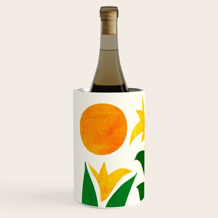 Mid Century Emerald Garden Botanical Wine Chiller Gallery Image 2