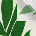 Mid Century Emerald Garden Botanical Wall Tapestry Gallery Image 3