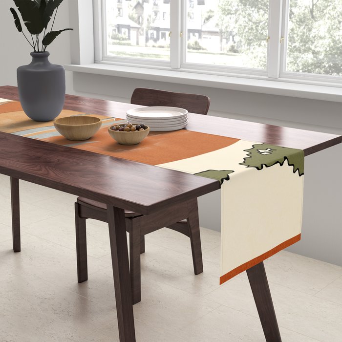 Wild Abstract Landscape 2 Table Runner Gallery Image 2