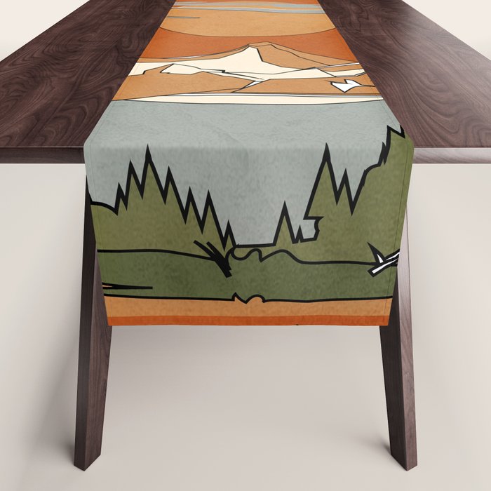 Wild Abstract Landscape 2 Table Runner Gallery Image 1