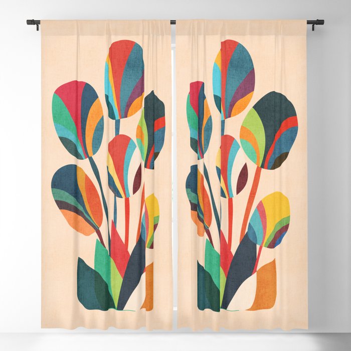 Ikebana - Geometric flower Window Curtain Gallery Image 1