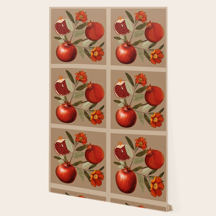 Pomegranate Botanical Art 1 Wallpaper Gallery Image 2