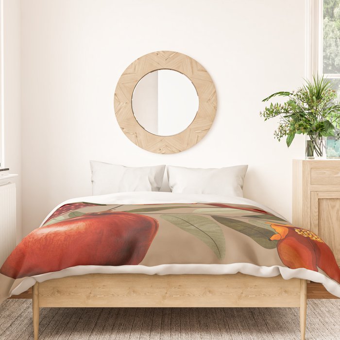 Pomegranate Botanical Art 1 Duvet Cover Gallery Image 3
