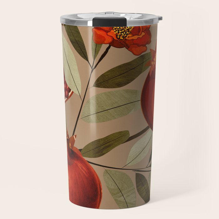 Pomegranate Botanical Art 1 Travel Mug Gallery Image 1