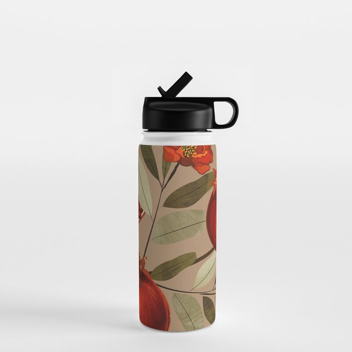 Pomegranate Botanical Art 1 Water Bottle Gallery Image 1