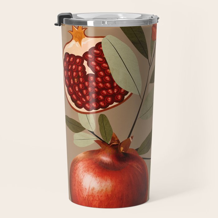Pomegranate Botanical Art 1 Travel Mug Gallery Image 3