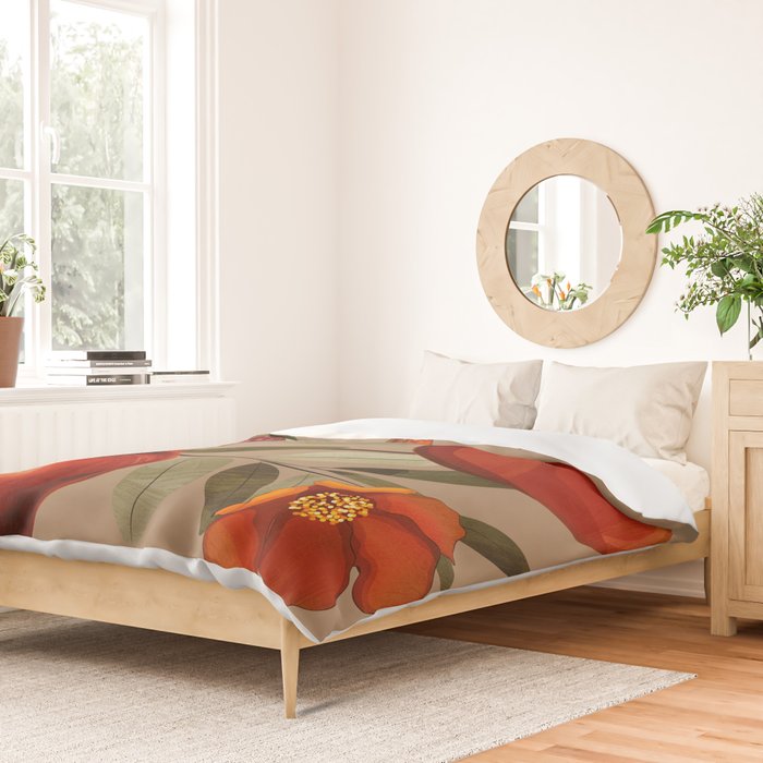 Pomegranate Botanical Art 1 Duvet Cover Gallery Image 2