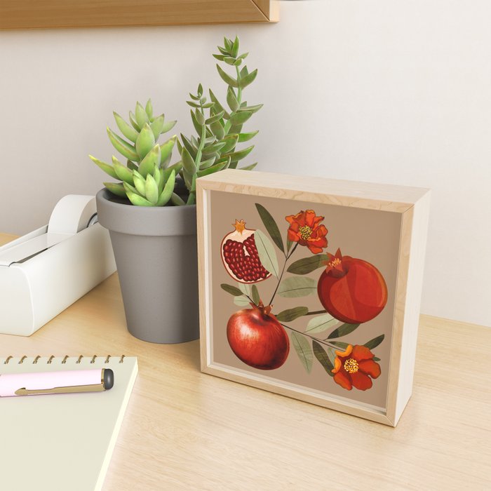 Pomegranate Botanical Art 1 Mini Art Print Gallery Image 2