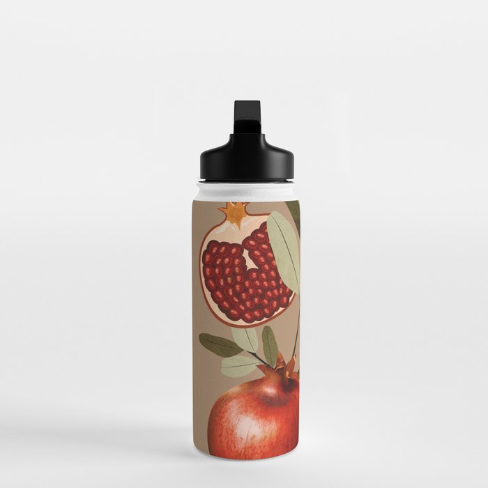 Pomegranate Botanical Art 1 Water Bottle Gallery Image 3