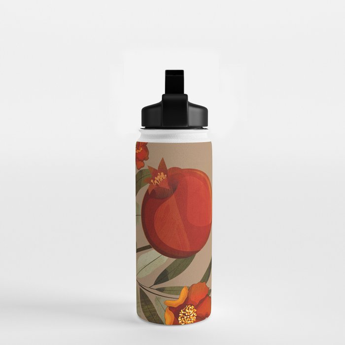 Pomegranate Botanical Art 1 Water Bottle Gallery Image 2
