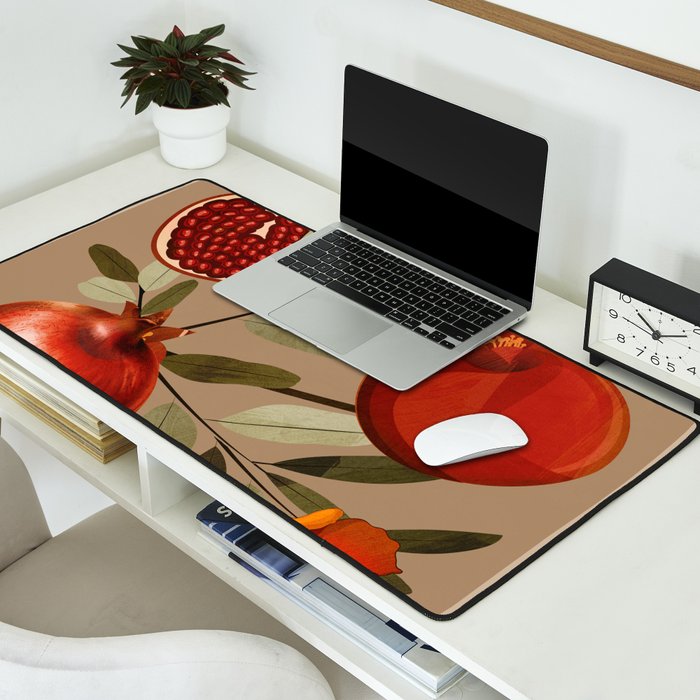 Pomegranate Botanical Art 1 Desk Mat Gallery Image 2