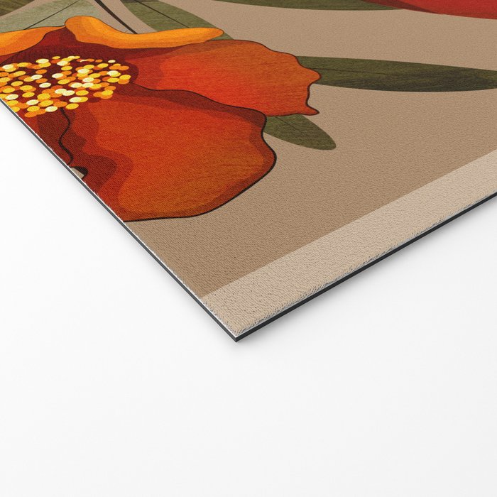 Pomegranate Botanical Art 1 Welcome Mat Gallery Image 2