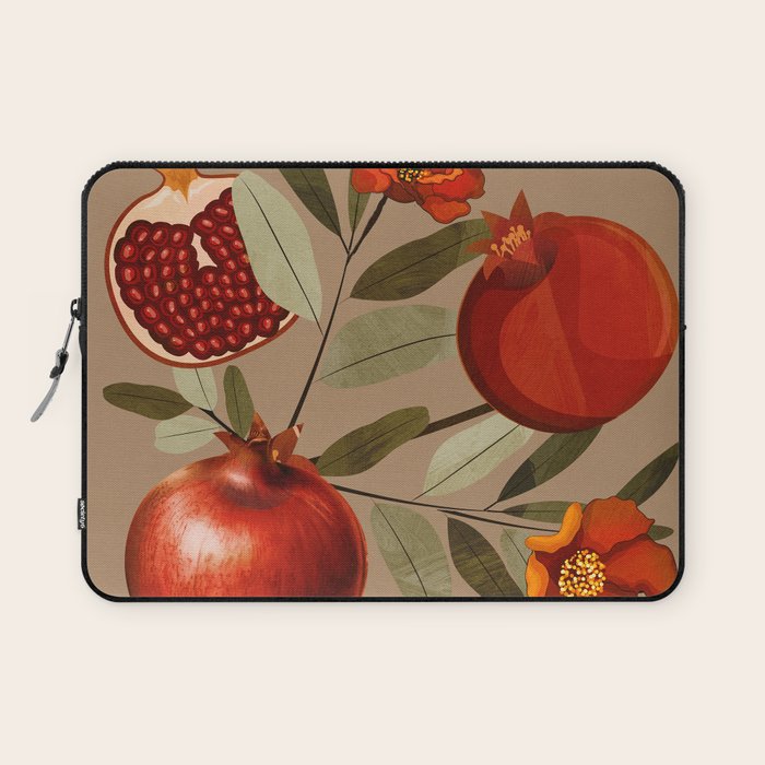 Pomegranate Botanical Art 1 Laptop Sleeve Gallery Image 1