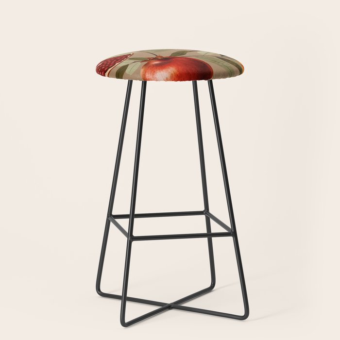 Pomegranate Botanical Art 1 Stool Gallery Image 1