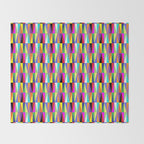 Colourful Geometric Diamonds Pattern No 1 Multicolors Throw Blanket Gallery Image 2