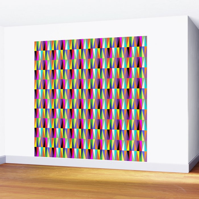 Colourful Geometric Diamonds Pattern No 1 Multicolors Wall Mural Gallery Image 2