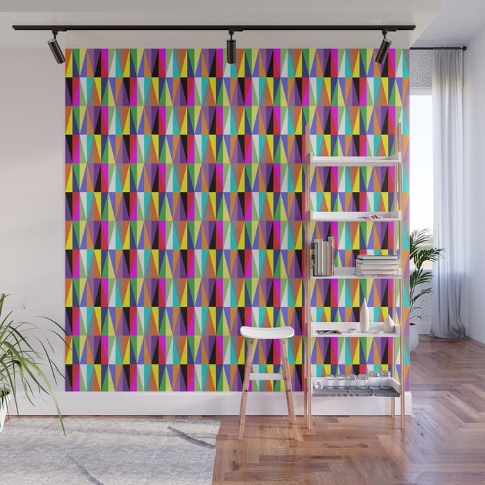 Colourful Geometric Diamonds Pattern No 1 Multicolors Wall Mural Gallery Image 1