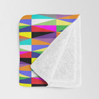 Colourful Geometric Diamonds Pattern No 1 Multicolors Throw Blanket Gallery Image 3