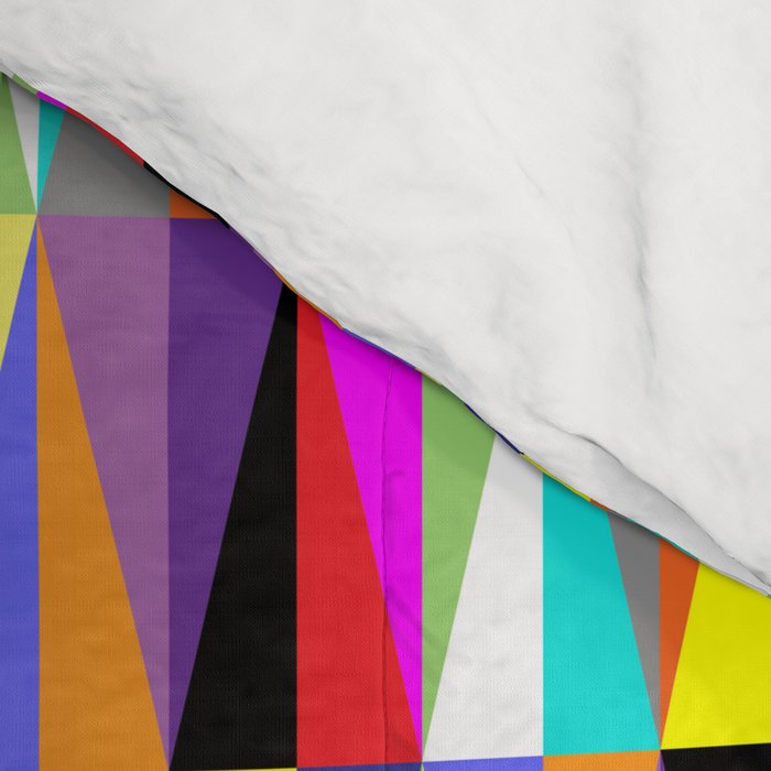 Colourful Geometric Diamonds Pattern No 1 Multicolors Comforter Gallery Image 4