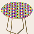 Colourful Geometric Diamonds Pattern No 1 Multicolors Side Table Gallery Image 2