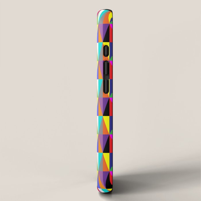 Colourful Geometric Diamonds Pattern No 1 Multicolors iPhone Case Gallery Image 2