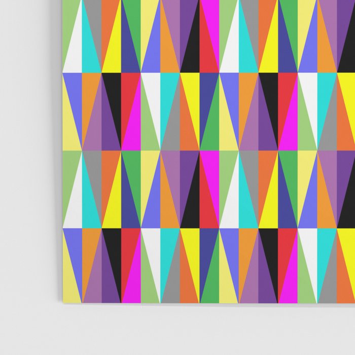 Colourful Geometric Diamonds Pattern No 1 Multicolors Poster Gallery Image 3