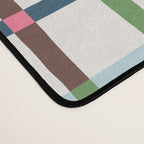 Windowpane Plaid Blue Green on Cream Desk Mat Gallery Image 4