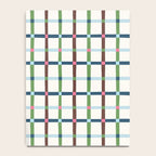 Windowpane Plaid Blue Green on Cream Notebook Gallery Image 4