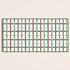 Windowpane Plaid Blue Green on Cream Desk Mat Gallery Image 3