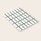 Windowpane Plaid Blue Green on Cream Notebook Gallery Image 3