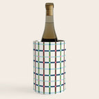 Windowpane Plaid Blue Green on Cream Wine Chiller Gallery Image 3