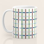 Windowpane Plaid Blue Green on Cream Coffee Mug Gallery Image 3