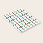 Windowpane Plaid Blue Green on Cream Notebook Gallery Image 2