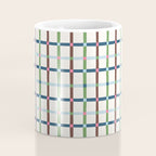 Windowpane Plaid Blue Green on Cream Coffee Mug Gallery Image 4