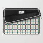 Windowpane Plaid Blue Green on Cream Laptop Sleeve Gallery Image 2