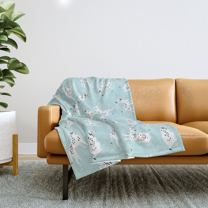 Cute dalmatian Throw Blanket Gallery Image 1