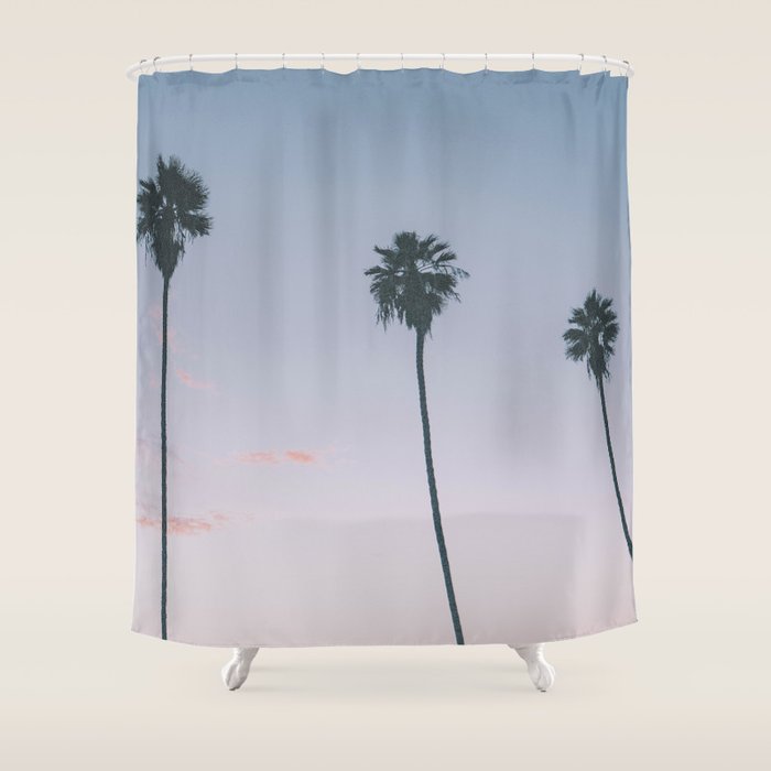palm trees sunset iv Shower Curtain Gallery Image 1