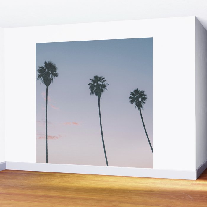 palm trees sunset iv Wall Mural Gallery Image 2