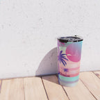 Sunset Palm Trees Vaporwave Aesthetic Travel Mug Gallery Image 4