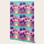 Sunset Palm Trees Vaporwave Aesthetic Wallpaper Gallery Image 2