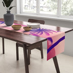 Sunset Palm Trees Vaporwave Aesthetic Table Runner Gallery Image 2