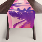 Sunset Palm Trees Vaporwave Aesthetic Table Runner Gallery Image 1