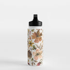 Harvest 2025 Artistic Autumn Floral Leaves Brown Water Bottle Gallery Image 3