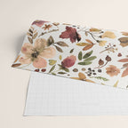 Harvest 2025 Artistic Autumn Floral Leaves Brown Wrapping Paper Gallery Image 2