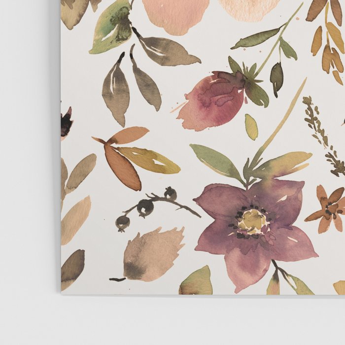 Harvest 2025 Artistic Autumn Floral Leaves Brown Poster Gallery Image 3