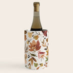 Harvest 2025 Artistic Autumn Floral Leaves Brown Wine Chiller Gallery Image 1