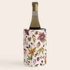 Harvest 2025 Artistic Autumn Floral Leaves Brown Wine Chiller Gallery Image 3