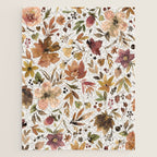 Harvest 2025 Artistic Autumn Floral Leaves Brown Jigsaw Puzzle Gallery Image 1